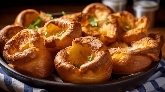 Yorkshire Pudding – Xốp bên trong và giòn tan bên ngoài